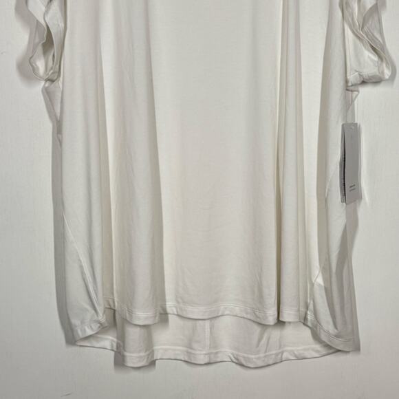 NEW Athleta Stratus II Tee Plus Size 2X White Scoop Neck Activewear Athleisure - Picture 5 of 11
